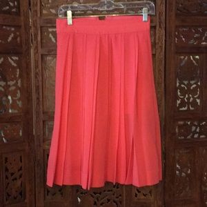 J Crew double pleated midi skirt
